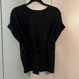 Express Black front-tie Blouse